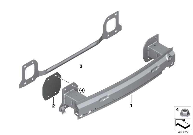 Diagram Carrier, rear for your 2004 BMW X5   