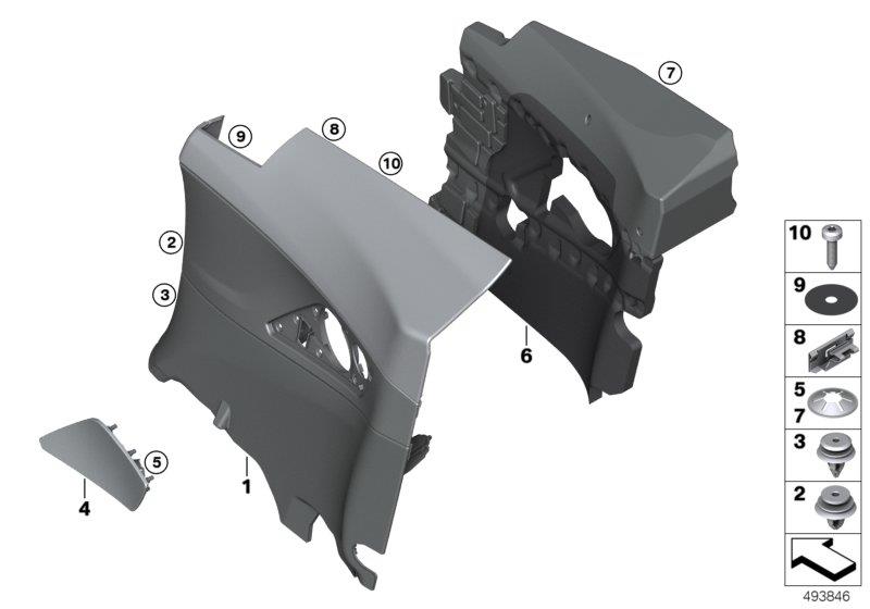 Diagram Side trim panel for your 2020 BMW X2   