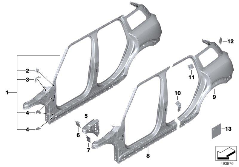 Diagram Body-side frame for your MINI