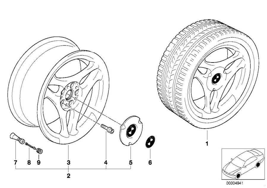 Diagram 3-SPOKE STYLING (STYL.38) for your BMW