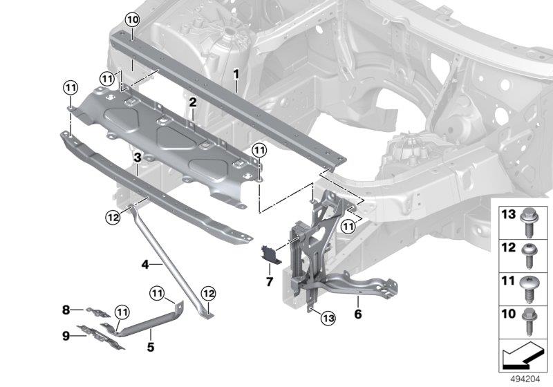 Diagram Front panel for your 2007 BMW M6   