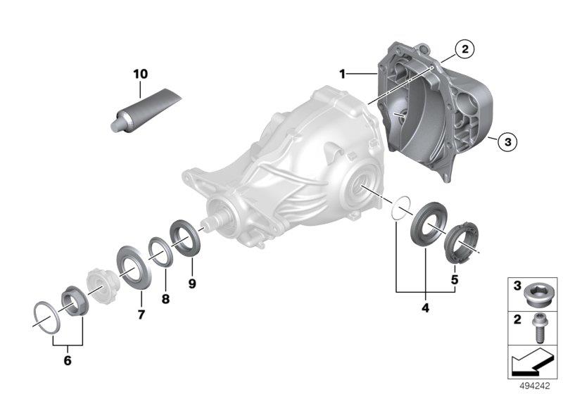 Diagram Rear differential single parts - 225AL for your BMW