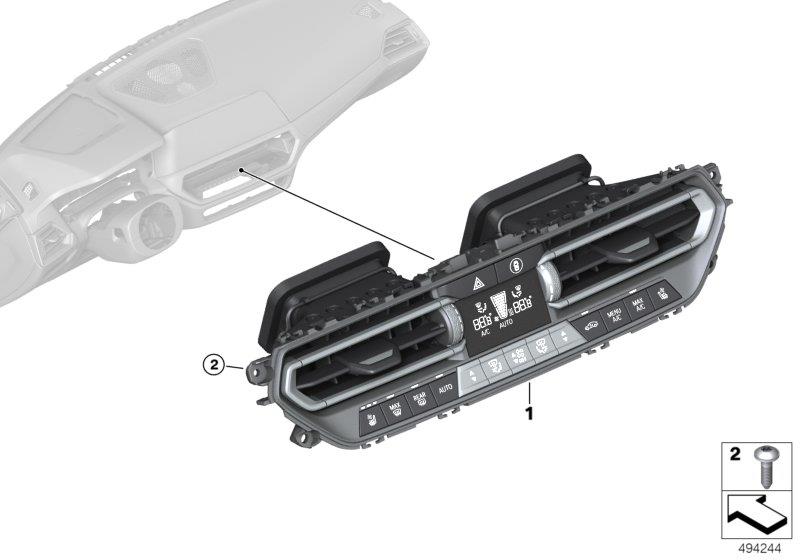 Diagram Automatic air conditioning control for your 1988 BMW M6   