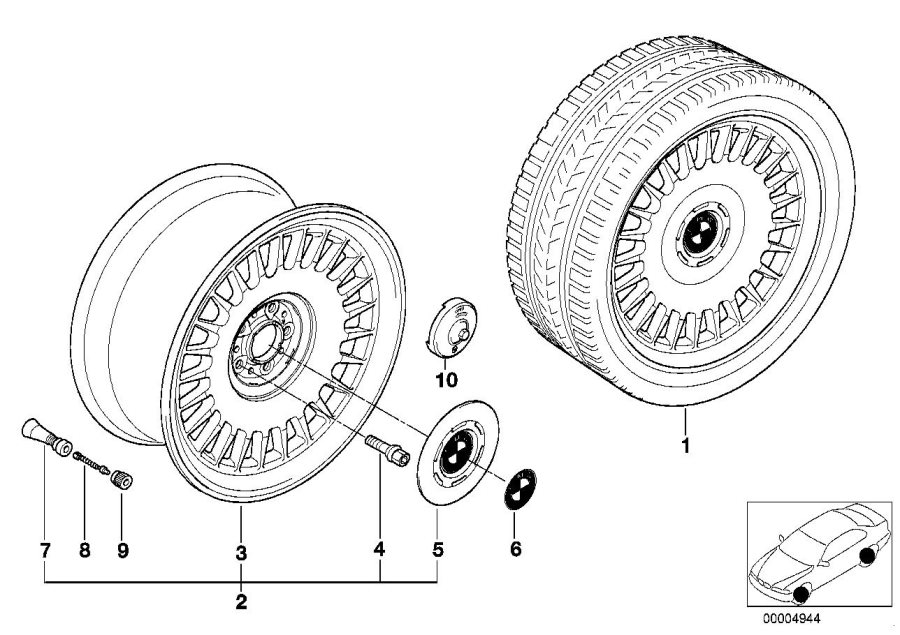 Diagram EXCLUSIV-STYLING (STYL.15) for your 1995 BMW