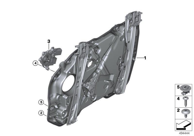 Diagram Door window lifting mechanism front for your 2016 BMW 640iX   