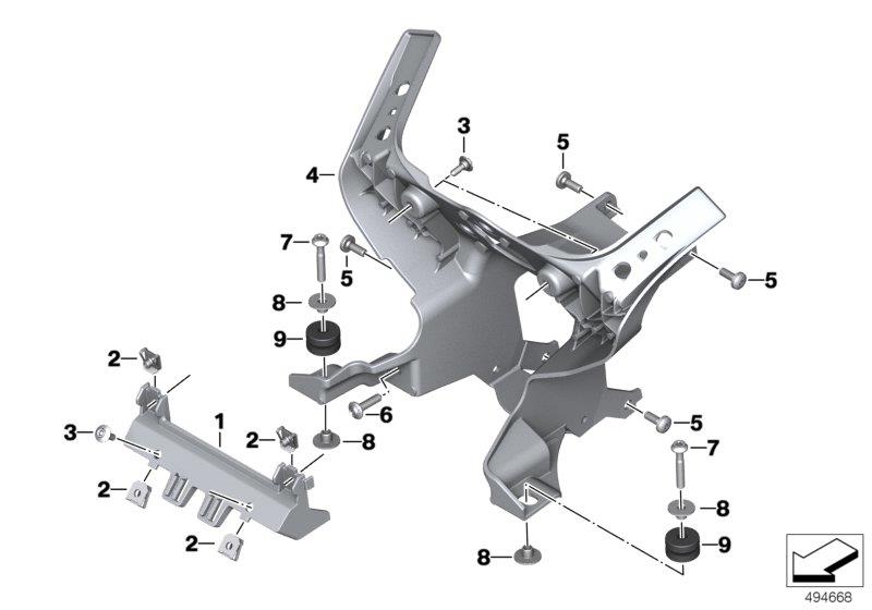 Diagram Front panel carrier for your BMW