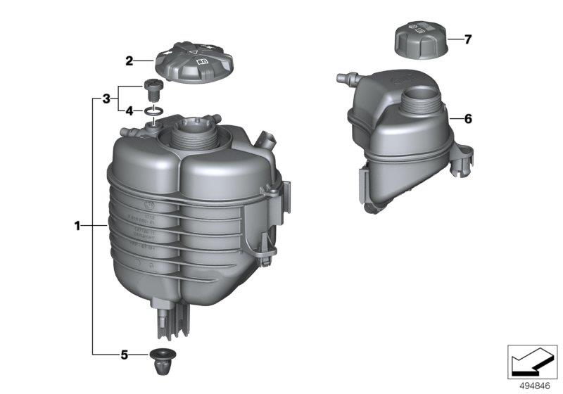 Diagram Expansion tank for your 2020 BMW Z4   
