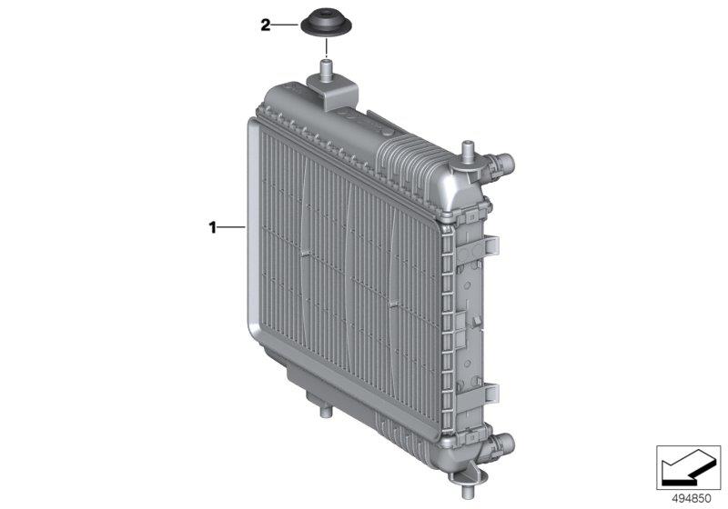 Diagram remote radiator for your BMW