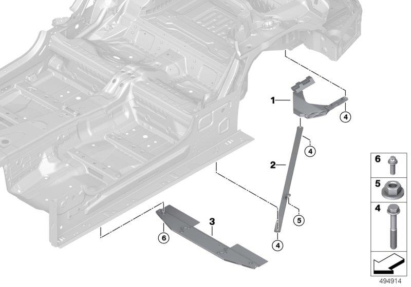 Diagram Reinforcement for body, rear for your BMW X2  