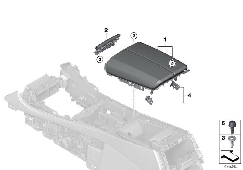 Diagram Armrest, centre console for your 2015 BMW 320i   
