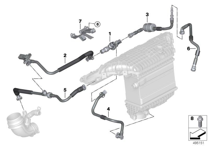 Diagram Fuel tank breather valve for your BMW M240iX  