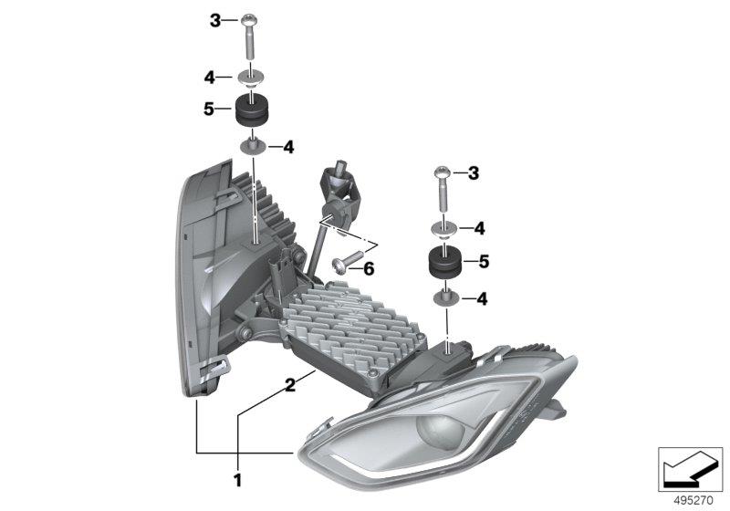 Diagram LED headlight - Generation II for your BMW