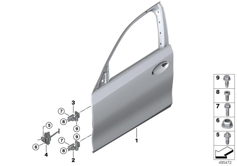 Diagram Front door-hinge/door brake for your 2014 BMW M6   