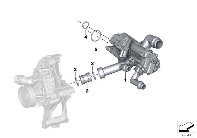 Diagram Engine cooling heat management for your 2016 BMW M6   