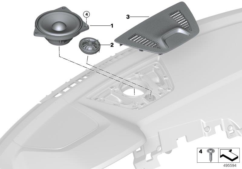 Diagram Sep.CMPT High End Sound Syst. dashboard for your BMW M6  