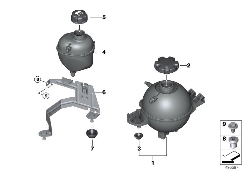 Diagram Expansion tank for your 1988 BMW M6   