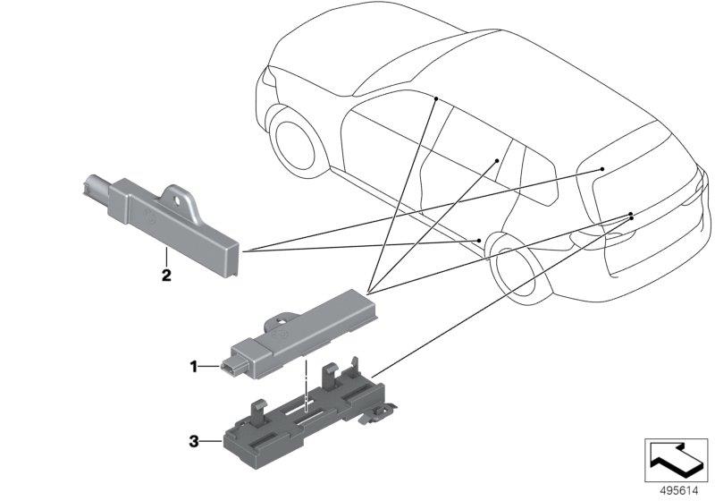 Le diagramme Pièces d"antenne Accès Confort pour votre BMW X6  