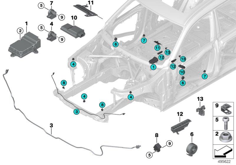 Diagram Electric parts airbag for your 2021 BMW X5  40iX 