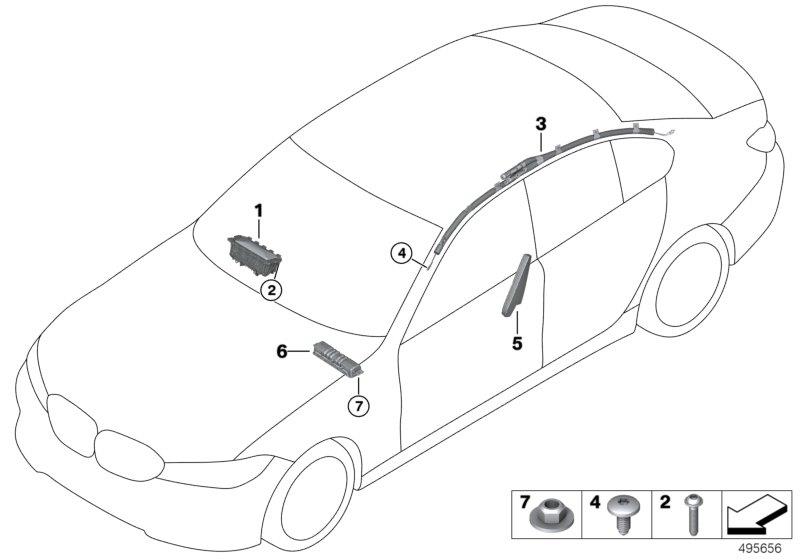 Diagram Airbag for your 2023 BMW X3  30eX 