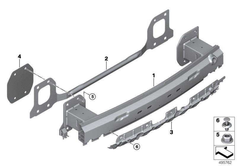Diagram Carrier, rear for your 2000 BMW X5   