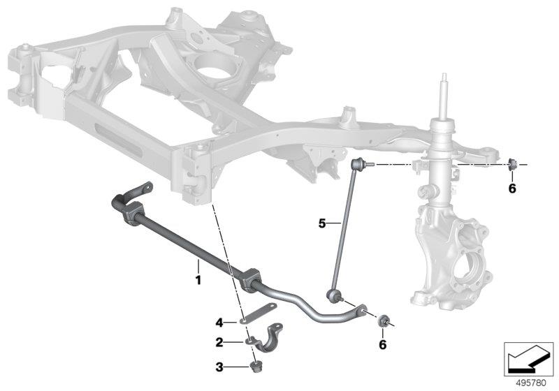 Diagram Stabilizer, front for your 2009 BMW M6   