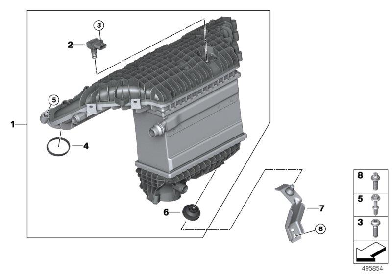 Diagram Charge-air cooler for your 2018 BMW X2 28iX  