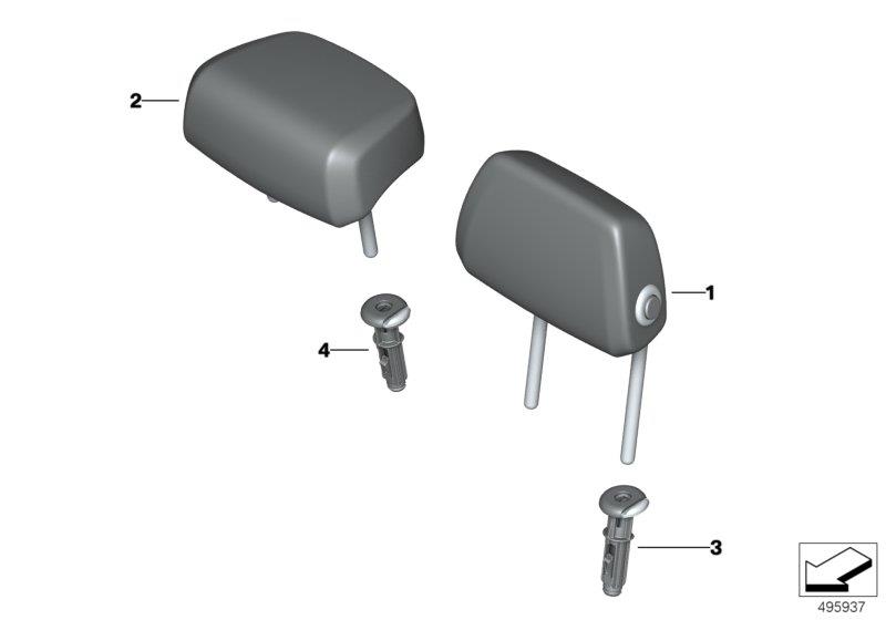 Diagram Rear seat head restraint for your 2014 BMW 750Li   