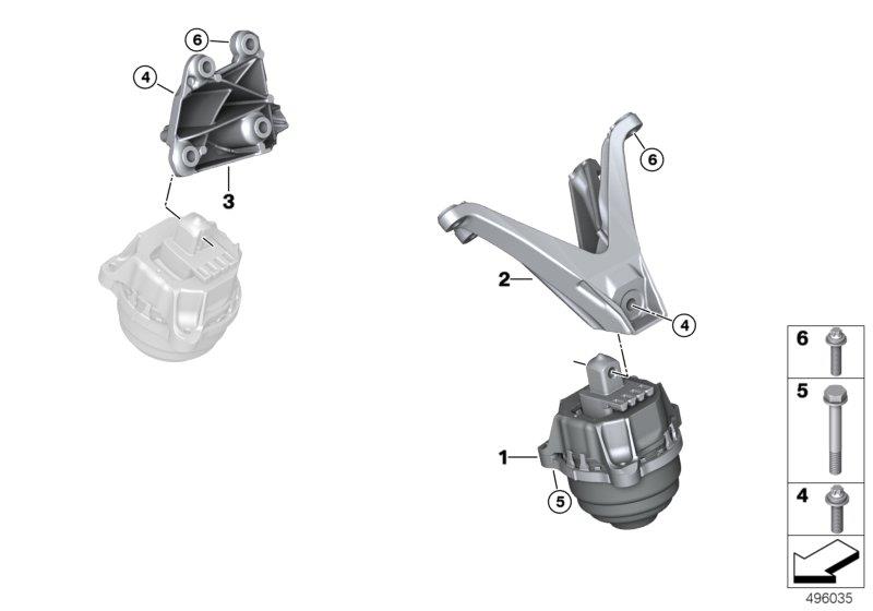 Diagram Engine Suspension for your 2006 BMW M6   