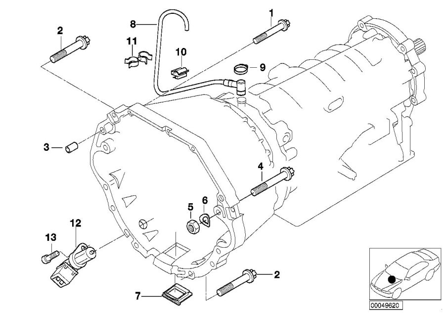 Diagram Gearbox mounting / ventilation for your 2016 BMW i3  60Ah 