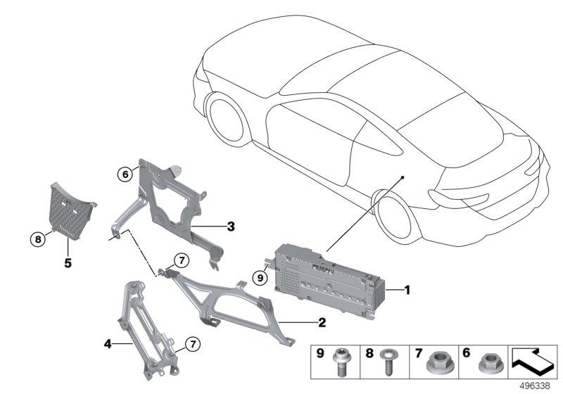 Diagram Amplifier / bracket for your BMW