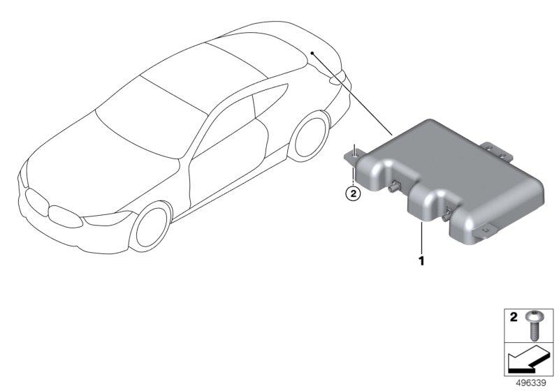 Diagram Single parts antenna for your 2020 BMW 330i   