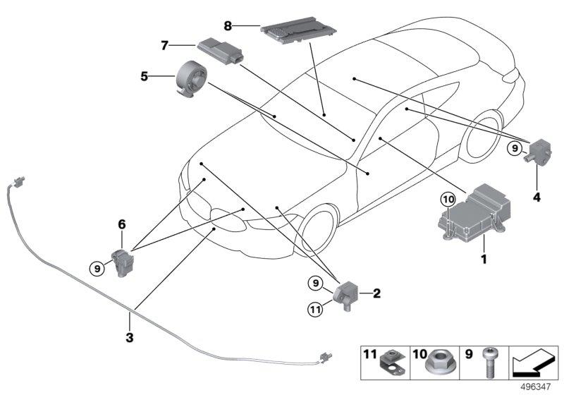 Diagram Electric parts airbag for your 2018 BMW X2  28iX 