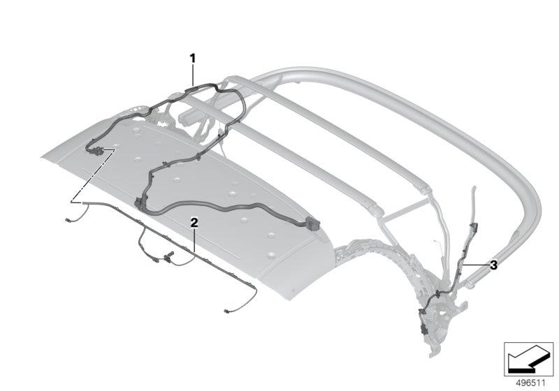 Diagram Convertible top electr.system/harness for your BMW M6  