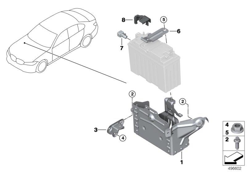 Diagram Dual storage system mounted parts for your BMW 430i  