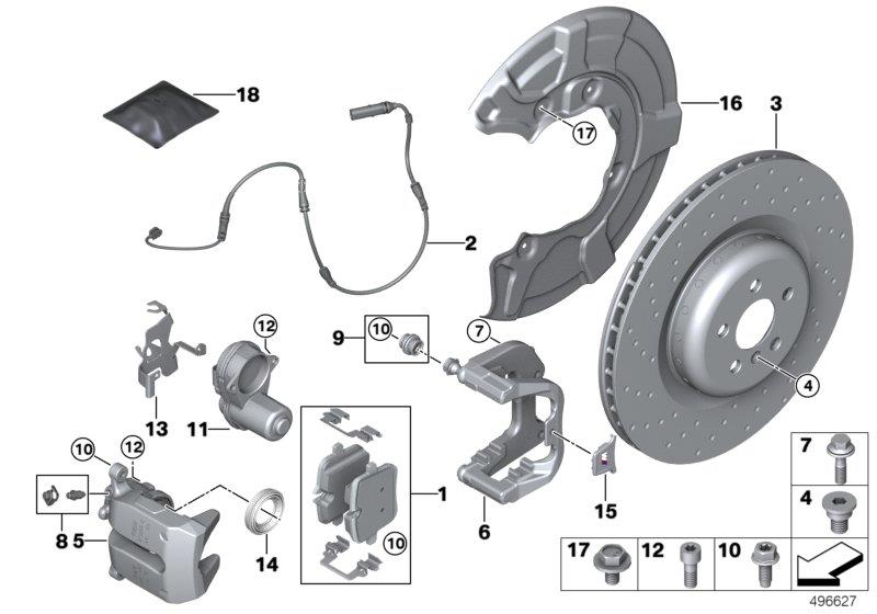 Diagram M Performance rear brake - replacement for your BMW