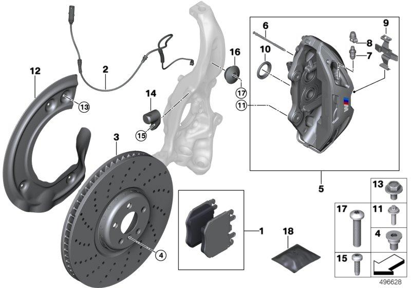 Diagram M Performance front brake - replacement for your BMW 435i  