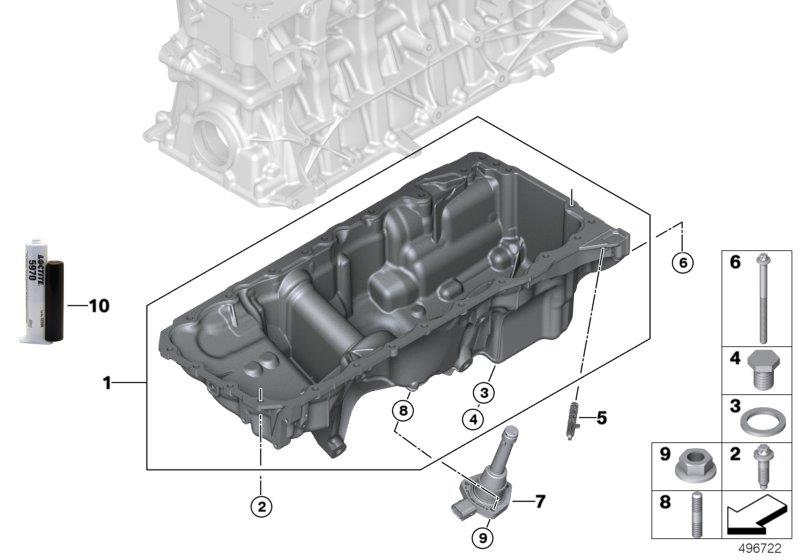 Diagram Oil Pan for your BMW