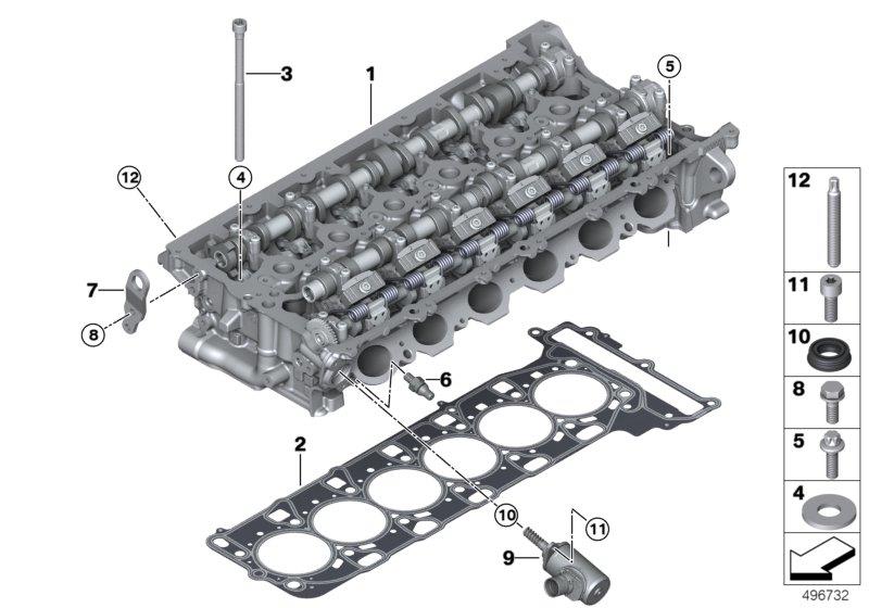 Diagram Cylinder head/Mounting parts for your 2023 BMW X3  30eX 