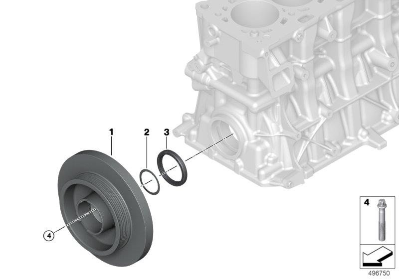 Diagram Belt Drive-Vibration Damper for your BMW 323i  