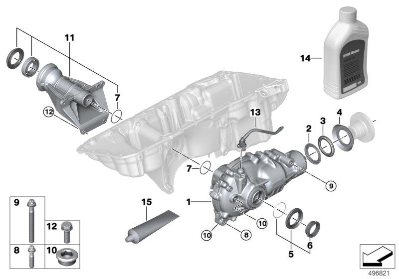 Diagram Front axle transmission 168AL for your 2020 BMW X3   
