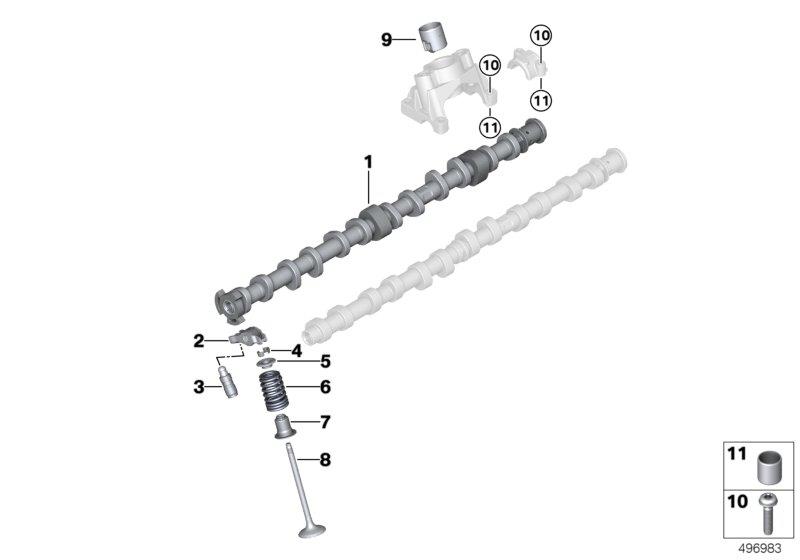 Diagram Valve timing gear, camshaft, outlet for your 2012 BMW M6   