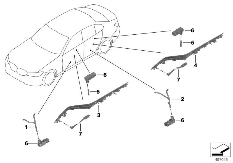 Diagram Fiber-optic cable, door for your BMW