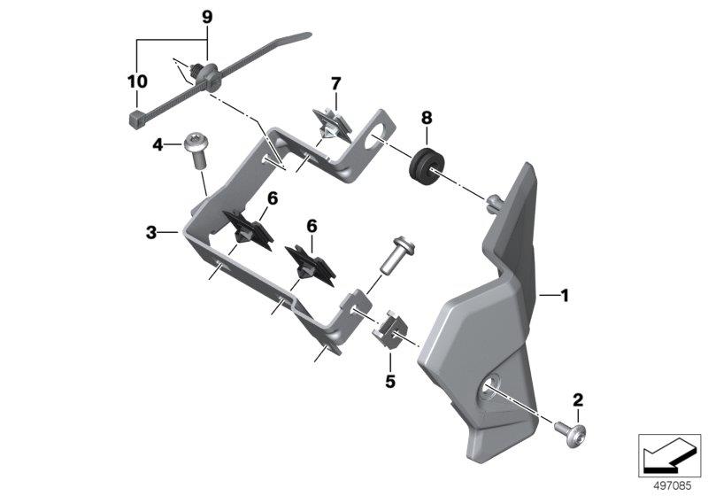 Diagram Bracket / trim for relay for your 2025 BMW S1000R   