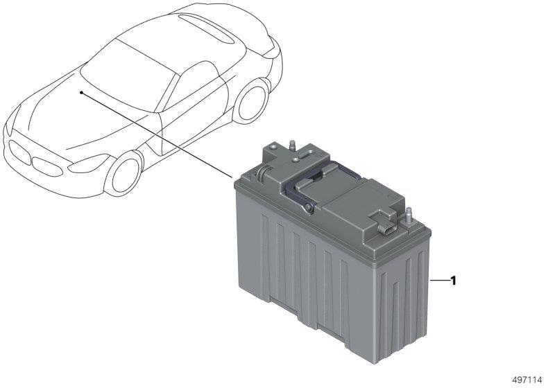 Diagram 12-V lithium dual storage system for your BMW