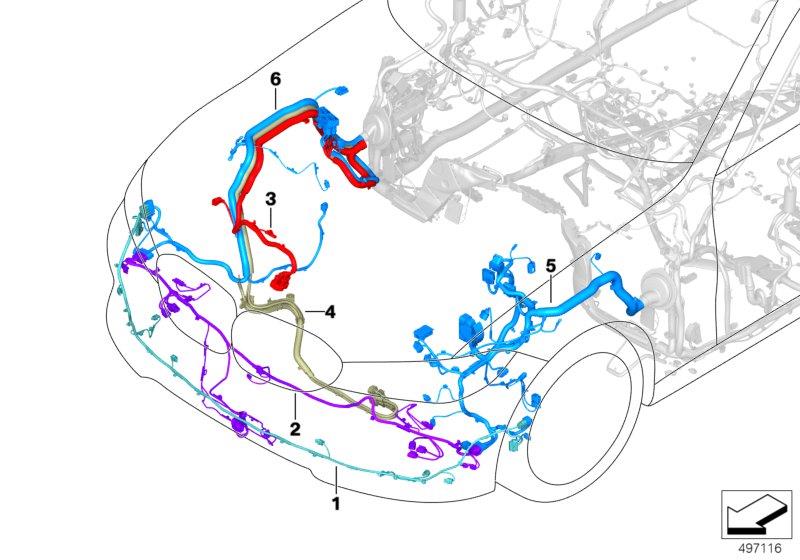 Diagram Rep.cable f.main wiring harness - front for your 2022 BMW 330i Sedan  