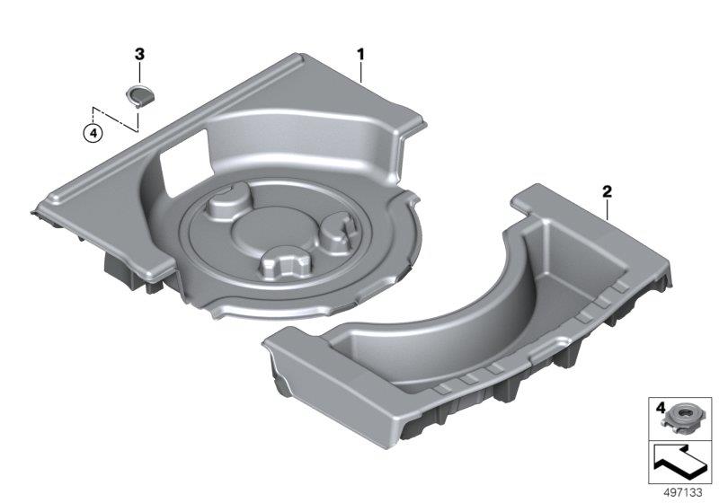 Diagram Storage surface, trunk floor for your BMW