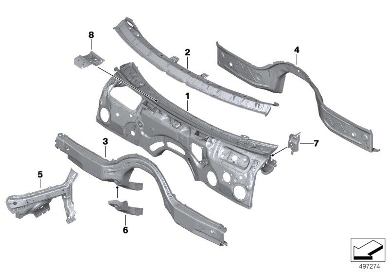 Diagram Splash wall parts for your BMW