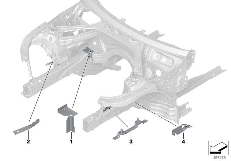 Diagram Front body bracket for your 2019 BMW 330i   