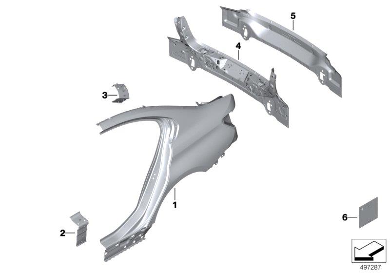 Diagram Side panel/tail trim for your 2020 BMW 330iX   