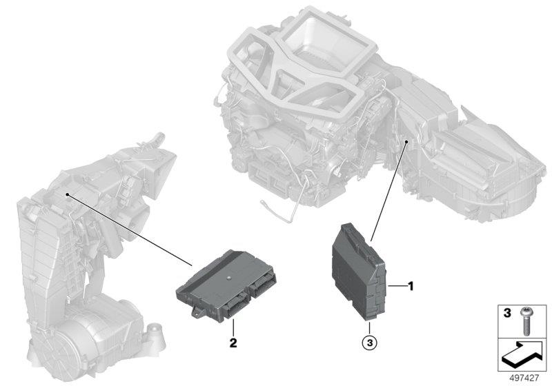 Diagram Control unit air conditioning sys. for your BMW